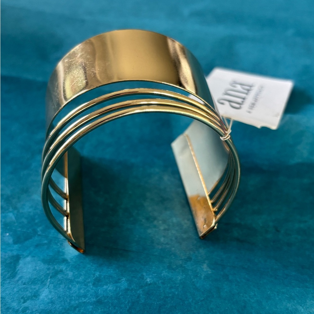 Gold Multi-Row Cuff Bracelet